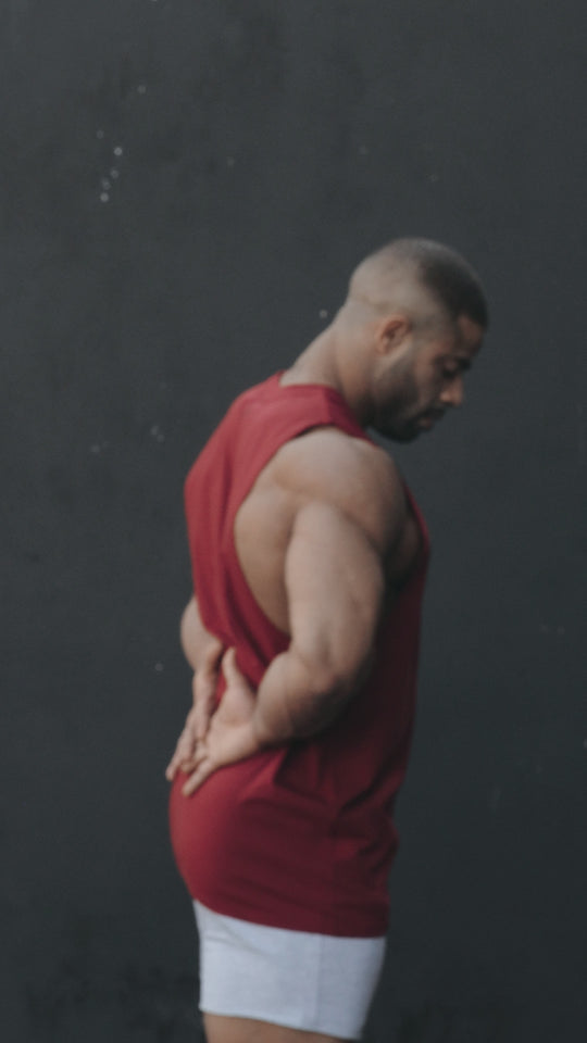 Apollo Men's Sleeveless Training Tee - Crimson Red