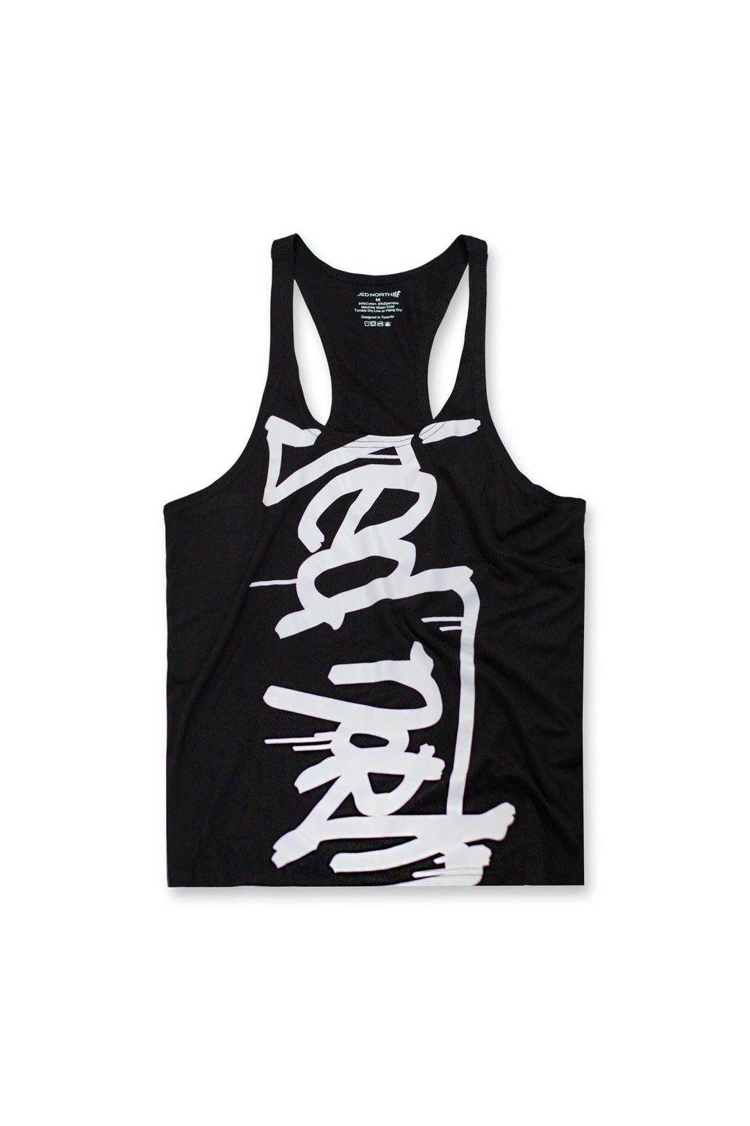 Classic Bodybuilding Racerback Stringer - Black w/ Logo - Jed North