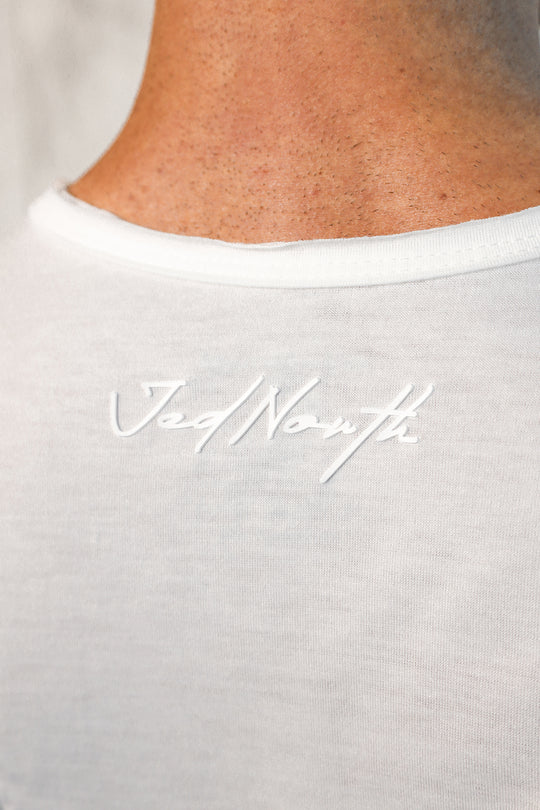 Vital Raw-Hem Tank Top - White