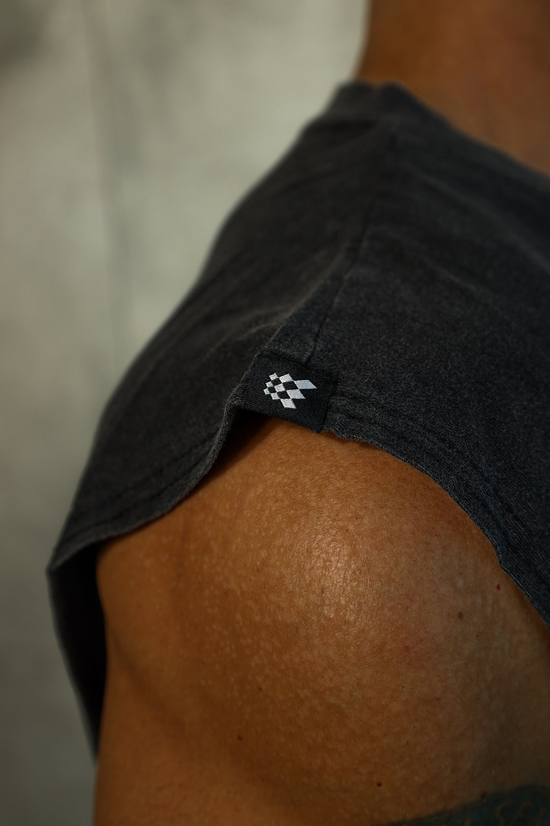 Retro Oversized Muscle Tee - Washed Black