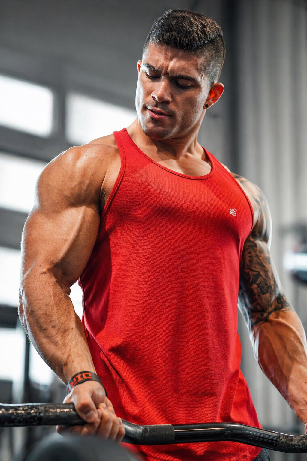 Fast-Dry Bodybuilding Workout Stringer - Red – Jed North
