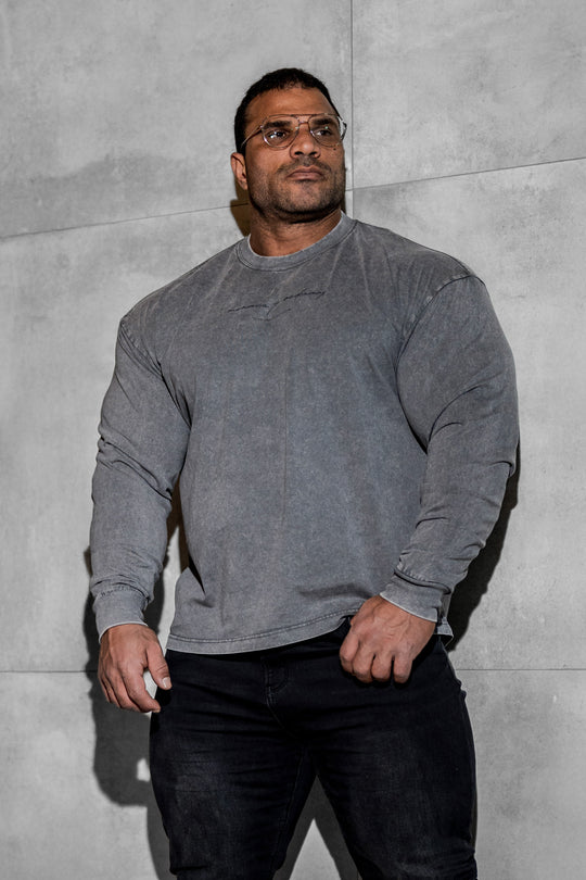 Vintage Wash Long Sleeve T-Shirt - Storm Gray