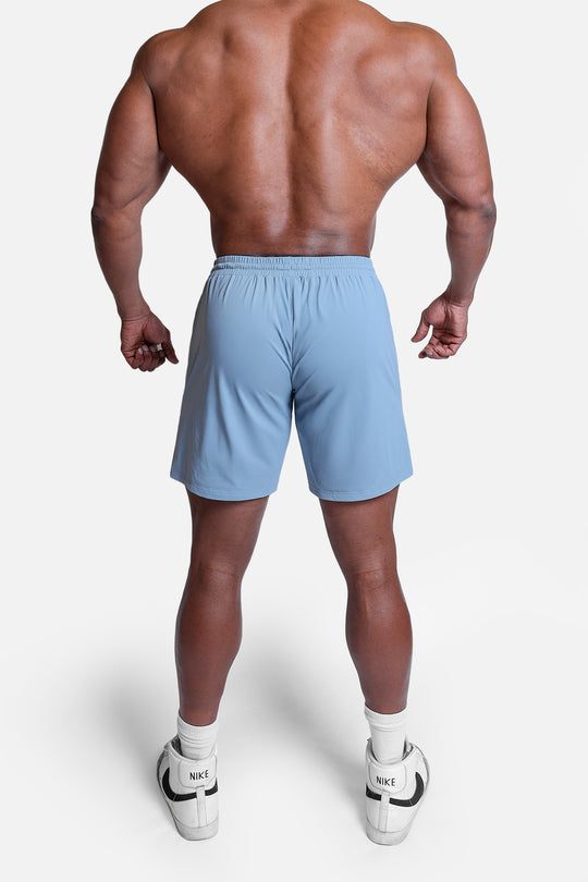 Fortis Zip Pocket Athletic Shorts - Light Blue