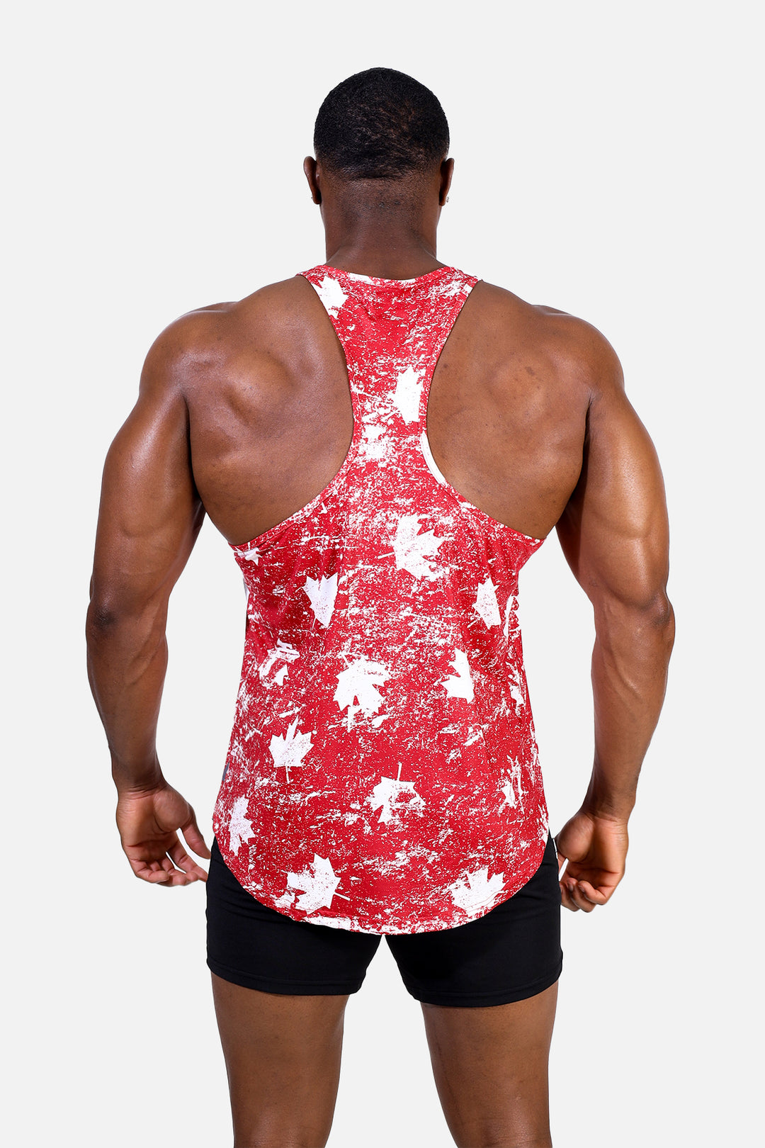 Graphic Muscle Stringer - Red Maple Leaf