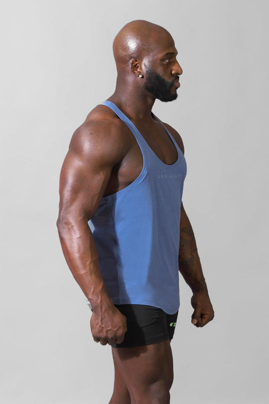 Classic Bodybuilding Racerback Stringer - Blue - Jed North