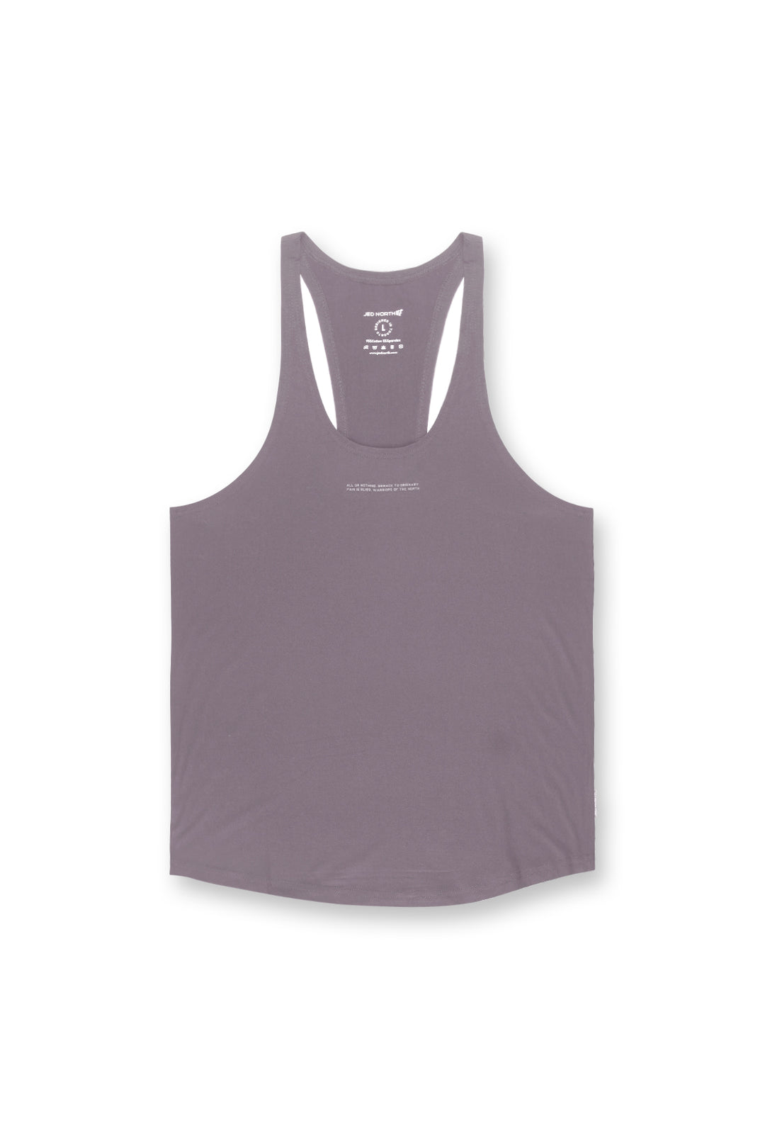 Classic Bodybuilding Racerback Stringer - Quote Gray