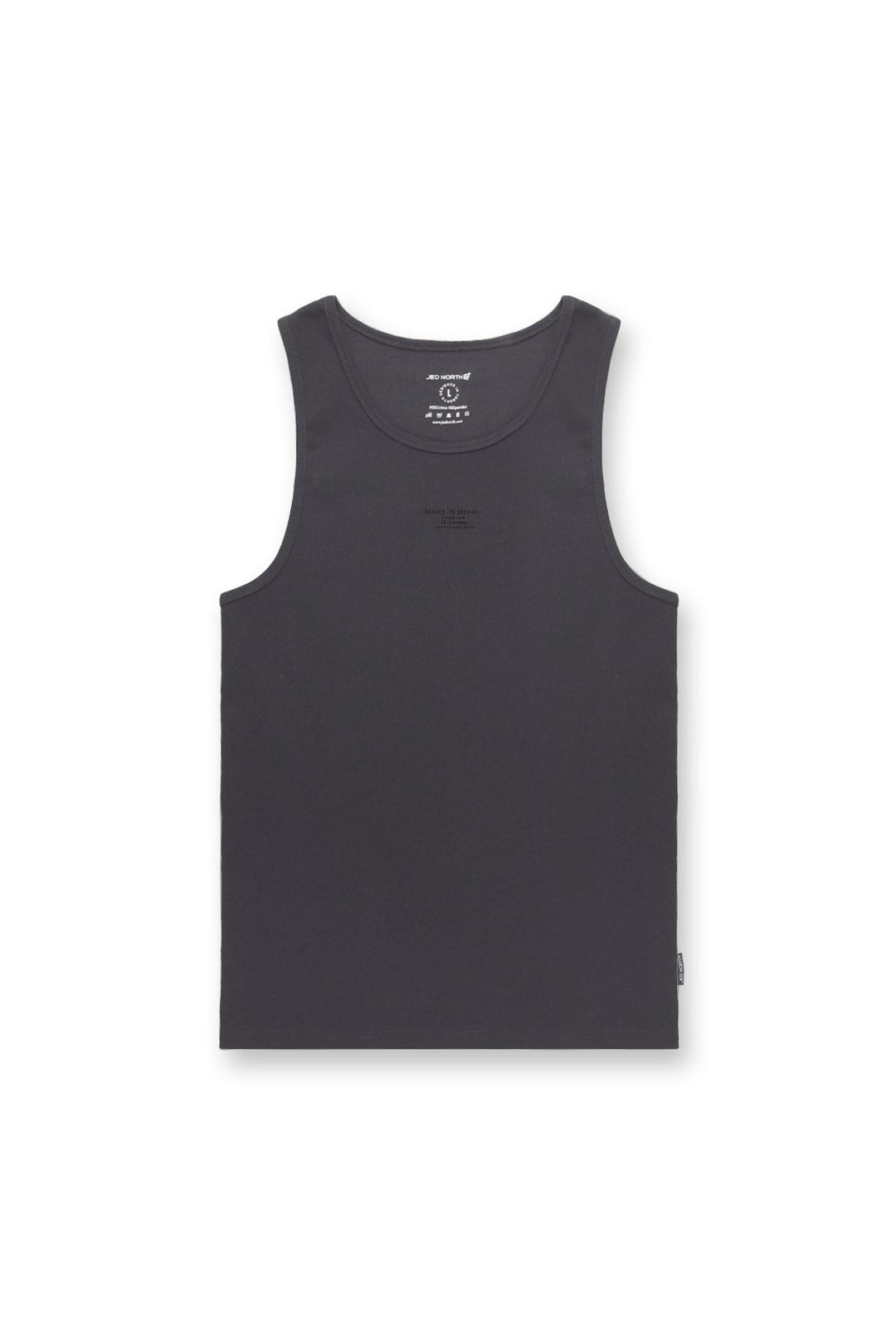 Ribbed Muscle Tank Top - Dark Gray