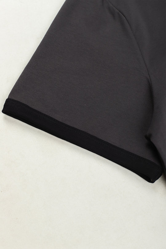 Muscle-Fit Ringer T-Shirt - Stone Gray