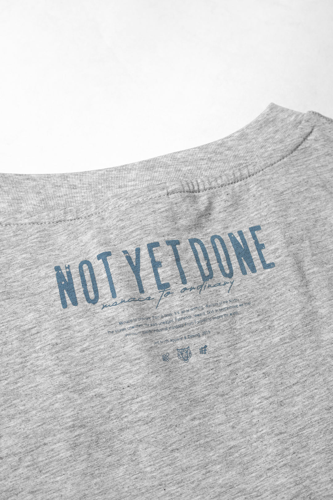 Oversized Raw-Cut Cropped Tee - Heather Gray