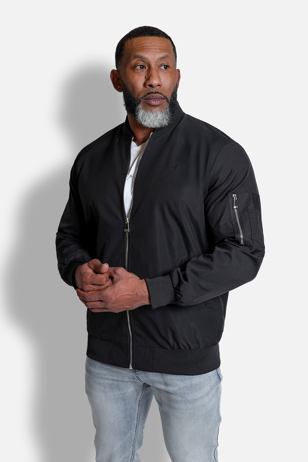 Men's Premium Bomber Jacket - Black
