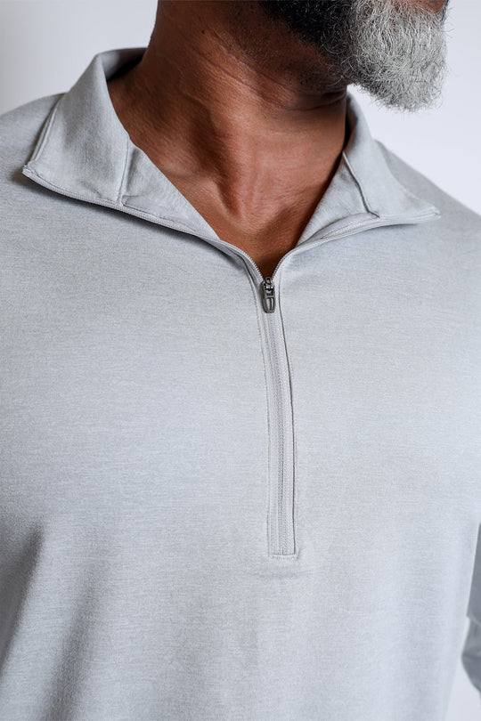 Quarter-Zip Training Long Sleeve - Heather Gray