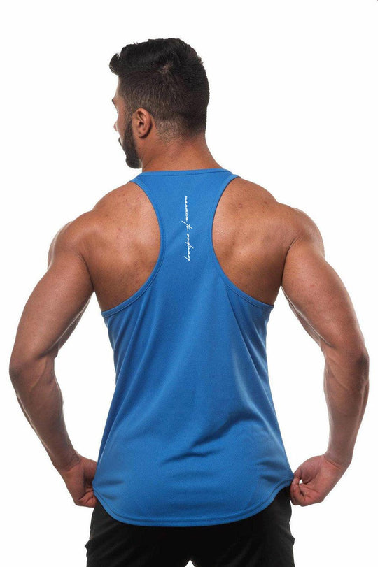 Fast-Dry Bodybuilding Workout Stringer - Blue