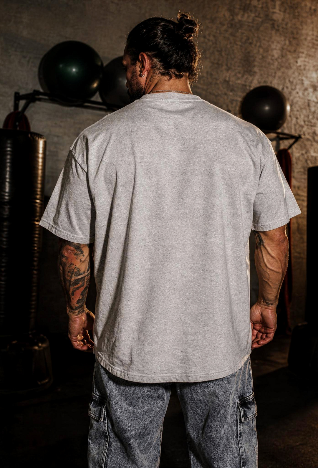 Acid Washed Oversized T-Shirt - Storm Gray